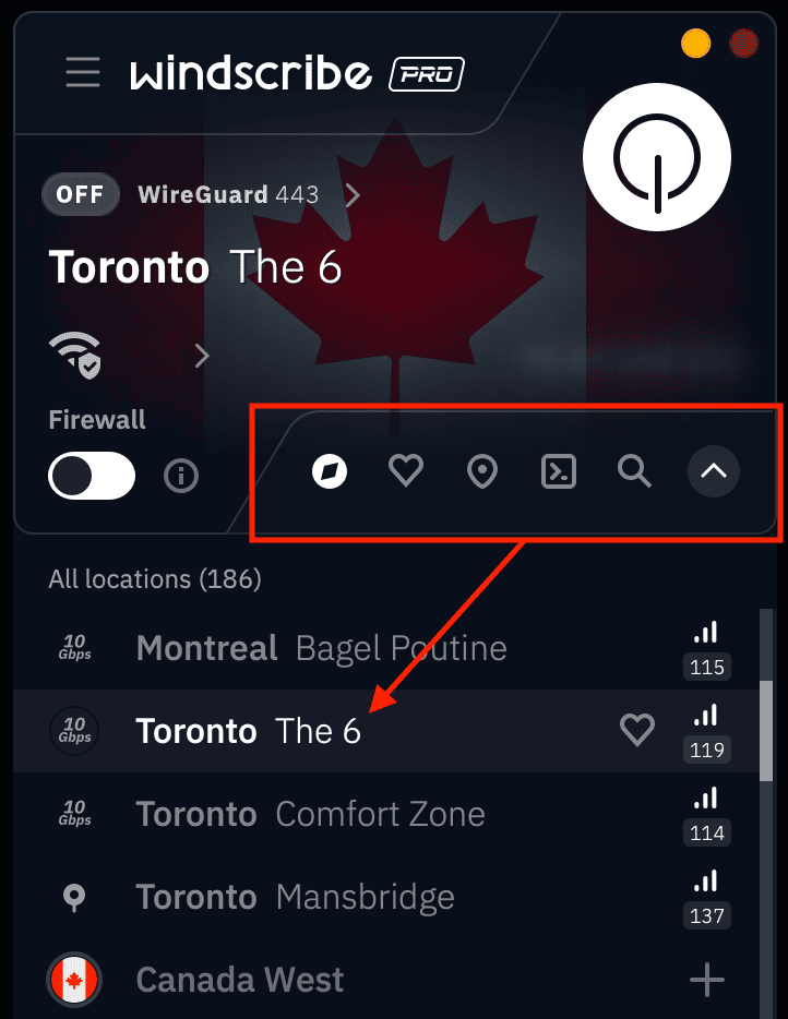 Locations Menu Method